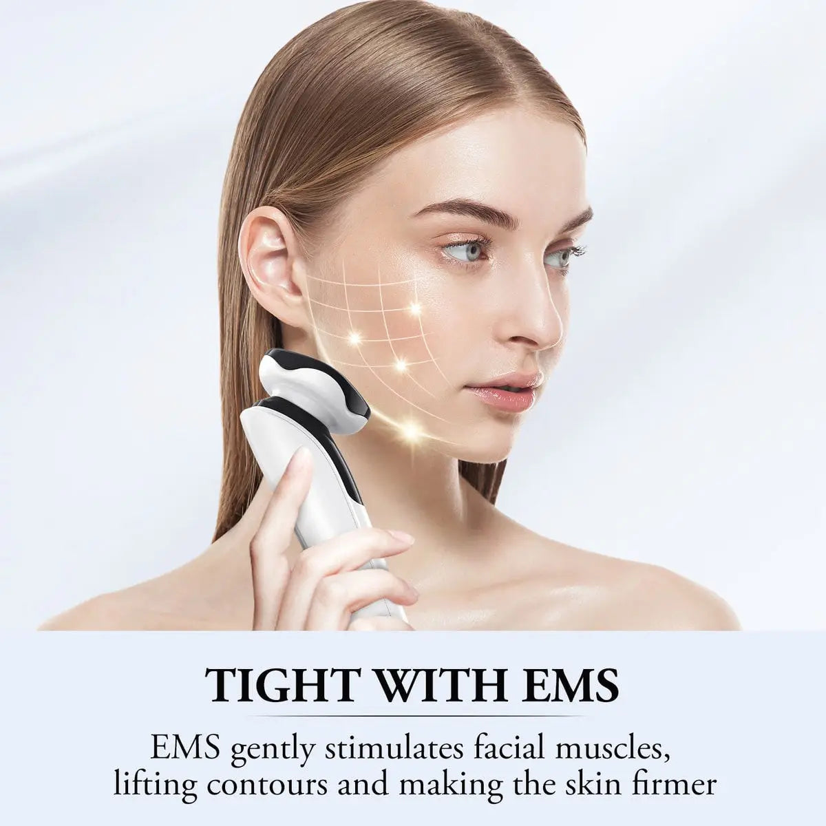 4 in 1 Microcurrent Facial Massager LED Photon Anti Aging Face Eye and Neck Skin Care Tool EMS Face Toning Face Lift Device