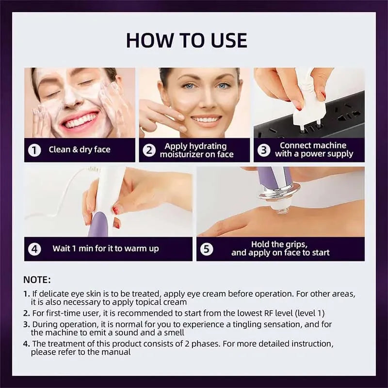 Rf Radio Frequency Face Lifting Ems Microcurrent Mesotherapy Skin Tightening Anti Wrinkle Skin Rejuvenation Beauty Oxygen Pen